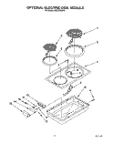 OPTIONAL ELECTRIC COIL MODULE Diagram and Parts List for RS373PXWW0  Whirlpool Range