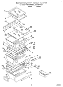 REFRIGERATOR SHELF Diagram and Parts List for 7GD27DFXFT01  Whirlpool Refrigerator