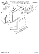 FRAME AND CONSOLE Diagram and Parts List for DU927QWDB1  Whirlpool Dishwasher