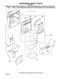 DISPENSER FRONT PARTS Diagram and Parts List for GS6NHAXVB03  Whirlpool Refrigerator