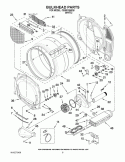 BULKHEAD PARTS Diagram and Parts List for CED8990XW0  Whirlpool Dryer