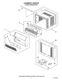CABINET PARTS Diagram and Parts List for W5WCE128YW0  Whirlpool Air Conditioner