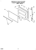 FREEZER DOOR Diagram and Parts List for RT18DKXEN05  Roper Refrigerator