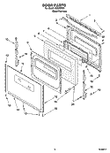 DOOR PARTS Diagram and Parts List for IGS365RS1  Whirlpool Range
