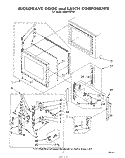MICROWAVE DOOR AND LATCH Diagram and Parts List for RHM973PP0  Whirlpool Range