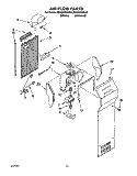 AIR FLOW Diagram and Parts List for RS22AWXBL00  Roper Refrigerator