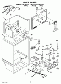 LINER PARTS Diagram and Parts List for ET8FTEXVQ01  Whirlpool Refrigerator