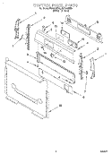 CONTROL PANEL Diagram and Parts List for FGS335EW0  Roper Range