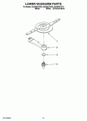 LOWER WASHARM PARTS, OPTIONAL PARTS (NOT INCLUDED) Diagram and Parts List for GU3200XTVB0  Whirlpool Dishwasher