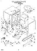 TUB ASSEMBLY, LIT/OPTIONAL Diagram and Parts List for TUD3000Y4  Whirlpool Dishwasher