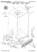 CABINET, LITERATURE Diagram and Parts List for KSRS27FGAL00  KitchenAid Refrigerator