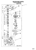 GEARCASE PARTS Diagram and Parts List for TAWS750PQ2  Estate Washer