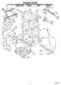 FRAME Diagram and Parts List for GX900QPKS0  Whirlpool Trash Compactor