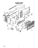 CABINET Diagram and Parts List for AR1200XW3  Whirlpool Air Conditioner