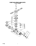 PUMP AND SPRAY ARM Diagram and Parts List for TUD2000W4  Whirlpool Dishwasher
