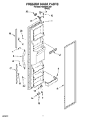 FREEZER DOOR PARTS Diagram and Parts List for SS25AFXLQ01  Whirlpool Refrigerator