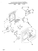 DISPENSER FRONT Diagram and Parts List for KSRS22QGWH02  KitchenAid Refrigerator