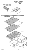 SHELF PARTS, OPTIONAL PARTS Diagram and Parts List for IKT141300  Inglis Refrigerator