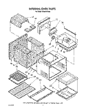 INTERNAL OVEN Diagram and Parts List for SE960PEPW5  Whirlpool Range