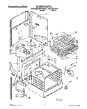OVEN Diagram and Parts List for KEDC205YWH1  KitchenAid Range