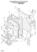 REFRIGERATOR DOOR Diagram and Parts List for ET25DKXBW02  Whirlpool Refrigerator