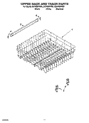 UPPER RACK AND TRACK PARTS Diagram and Parts List for DU1065XTPS1  Whirlpool Dishwasher