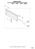DOOR PARTS Diagram and Parts List for MH1150XMQ2  Whirlpool Microwave