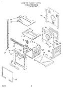 UPPER OVEN Diagram and Parts List for RBD307PDQ4  Whirlpool Wall Oven
