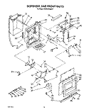 DISPENSER AND FRONT Diagram and Parts List for KSSS42DAW01  KitchenAid Refrigerator