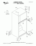 CABINET PARTS Diagram and Parts List for EWT8002Q00  Whirlpool Refrigerator