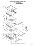 REFRIGERATOR SHELF PARTS Diagram and Parts List for KSF26C7XYY02  KitchenAid Refrigerator