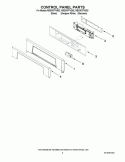 CONTROL PANEL PARTS Diagram and Parts List for RBD307PVB02  Whirlpool Wall Oven