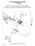 W10336852 BURNER ASSEMBLY Diagram and Parts List for CGD137SXQ1  Whirlpool Dryer