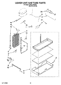 LOWER UNIT AND TUBE PARTS Diagram and Parts List for KSSC48QVS00  KitchenAid Refrigerator