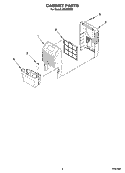 CABINET PARTS Diagram and Parts List for AD25DSS0  Whirlpool Dehumidifier