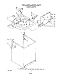 TOP AND CABINET , LITERATURE AND OPTIONAL Diagram and Parts List for LA5500XTN0  Whirlpool Washer