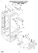 REFRIGERATOR LINER Diagram and Parts List for KSRS25FBWH01  KitchenAid Refrigerator