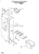 FREEZER LINER Diagram and Parts List for 6ED22ZRXBW00  Whirlpool Refrigerator