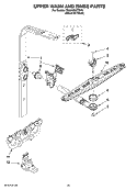 UPPER WASH AND RINSE PARTS Diagram and Parts List for 7GU3600XTSY0  Whirlpool Dishwasher