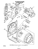 BULKHEAD Diagram and Parts List for LG7801XSW1  Whirlpool Dryer