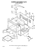 CABINET AND STIRRER Diagram and Parts List for MW8100XL0  Whirlpool Microwave