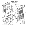 CABINET Diagram and Parts List for CA25WC50  Whirlpool Air Conditioner
