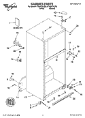 CABINET PARTS Diagram and Parts List for ET9AHTXLT02  Whirlpool Refrigerator
