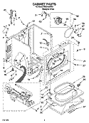 CABINET PARTS Diagram and Parts List for EGD4400SQ0  Estate Dryer
