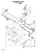 DISPENSER PARTS Diagram and Parts List for WFW9200SQ01  Whirlpool Washer