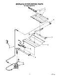 BROILER AND OVEN BURNER Diagram and Parts List for SF386PEWW2  Whirlpool Range