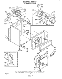 CABINET Diagram and Parts List for LG5751XKW0  Whirlpool Dryer