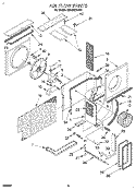 AIR FLOW Diagram and Parts List for 4XACM12DD0  Whirlpool Air Conditioner