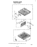 DISHRACK Diagram and Parts List for SHF5504W0  Whirlpool Dishwasher
