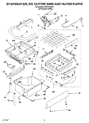 EVAPORATOR, ICE CUTTER GRID AND WATER Diagram and Parts List for KUIS185JSS1  KitchenAid Ice Maker